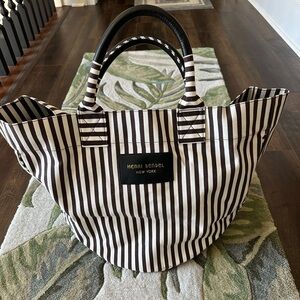Henri Bendel Striped Weekender X-Large Tote NWOT